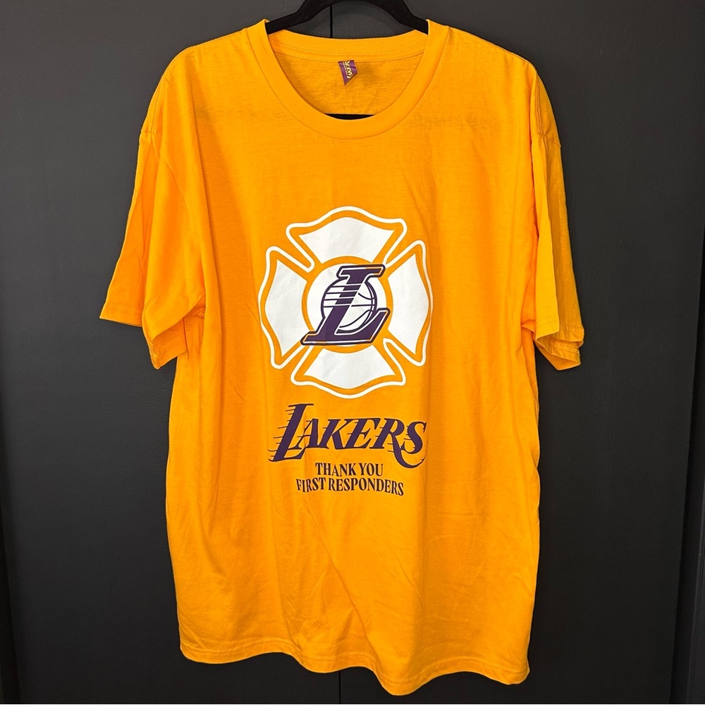 Lakers First Responders T-Shirt Yellow Size XL
